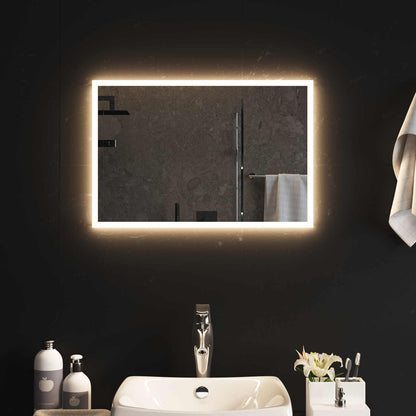 LED Bathroom Mirror Transparent 60 x 40 cm Tempered Glass