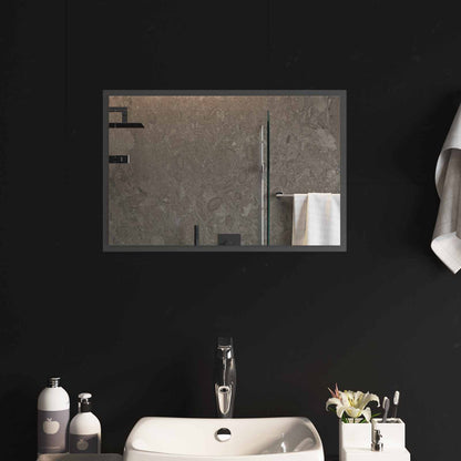 LED Bathroom Mirror Transparent 60 x 40 cm Tempered Glass