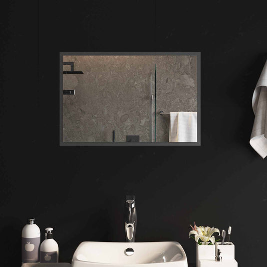 LED Bathroom Mirror Transparent 60 x 40 cm Tempered Glass