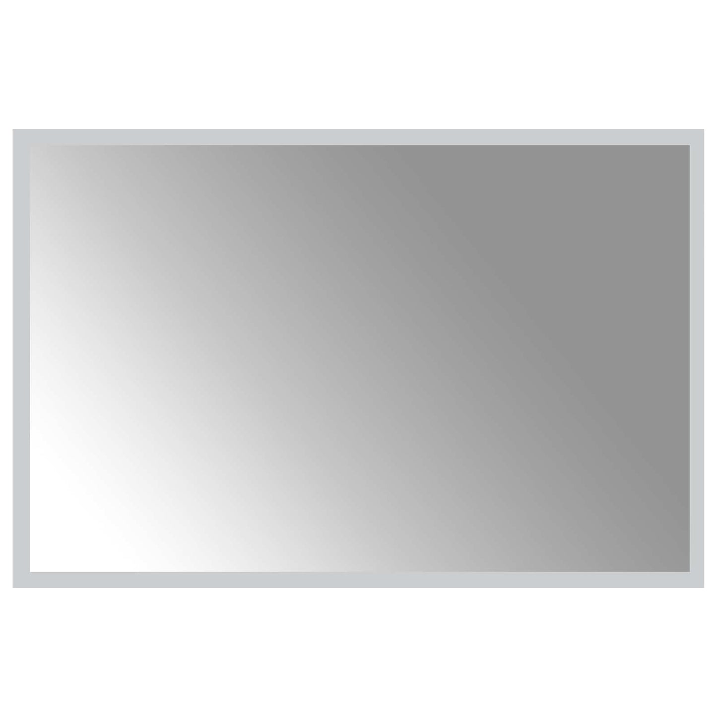 LED Bathroom Mirror Transparent 60 x 40 cm Tempered Glass
