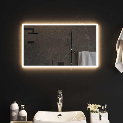 LED Bathroom Mirror Transparent 70 x 40 cm Tempered Glass