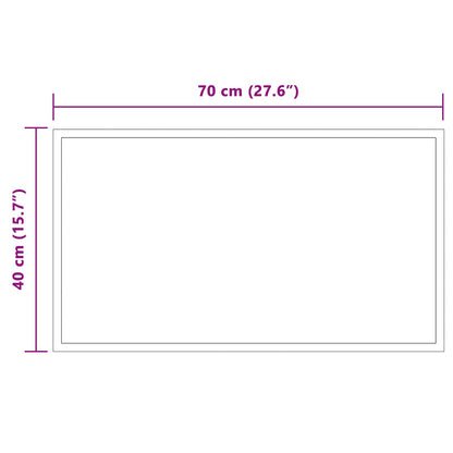 LED Bathroom Mirror Transparent 70 x 40 cm Tempered Glass