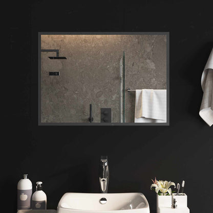LED Bathroom Mirror Transparent 70 x 50 cm Tempered Glass
