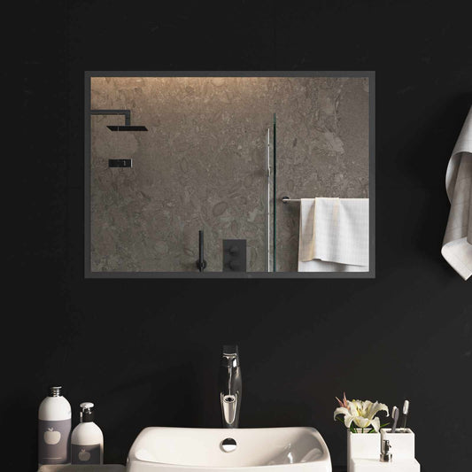 LED Bathroom Mirror Transparent 70 x 50 cm Tempered Glass