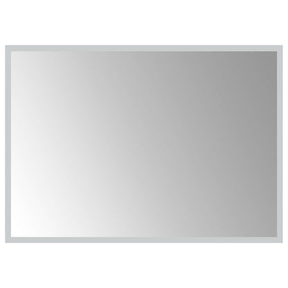 LED Bathroom Mirror Transparent 70 x 50 cm Tempered Glass