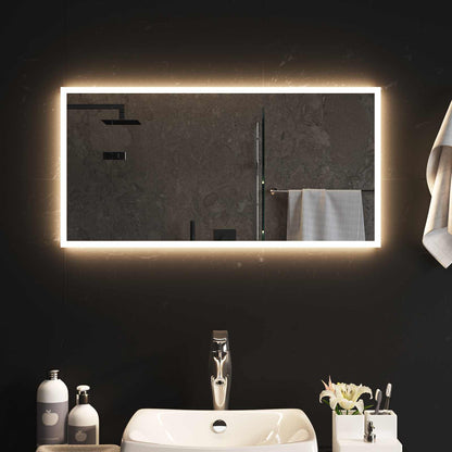 LED Bathroom Mirror Transparent 80 x 40 cm Tempered Glass