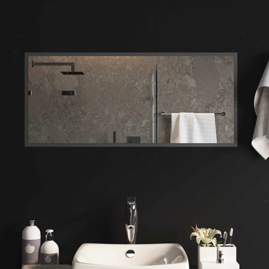 LED Bathroom Mirror Transparent 90 x 40 cm Tempered Glass