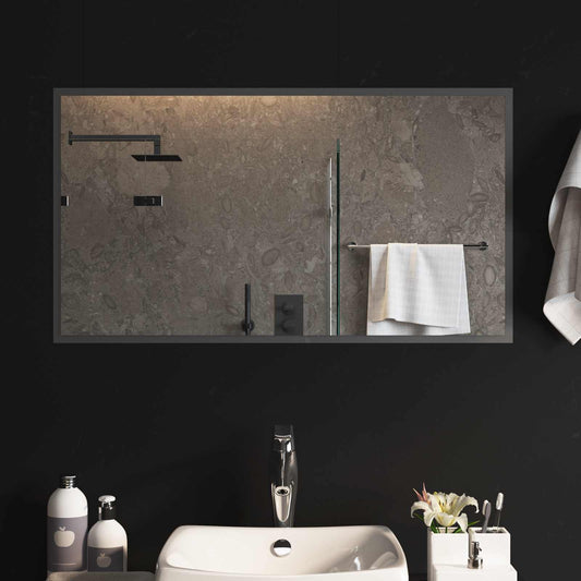 LED Bathroom Mirror Transparent 90 x 50 cm Tempered Glass