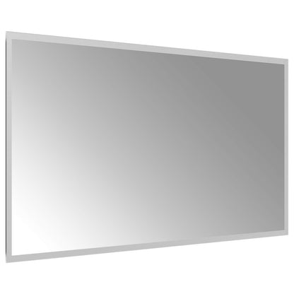 LED Bathroom Mirror Transparent 90 x 50 cm Tempered Glass