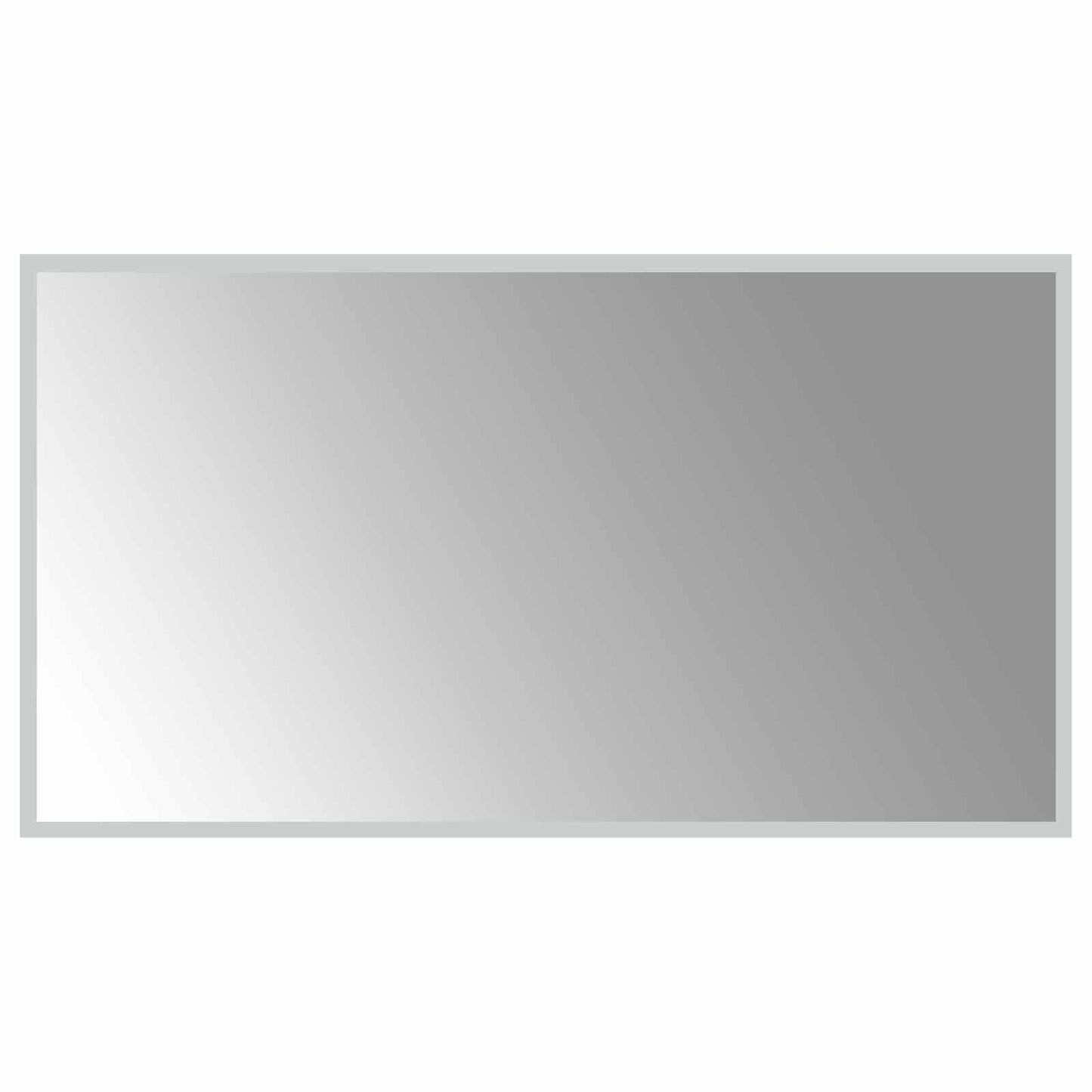 LED Bathroom Mirror Transparent 90 x 50 cm Tempered Glass