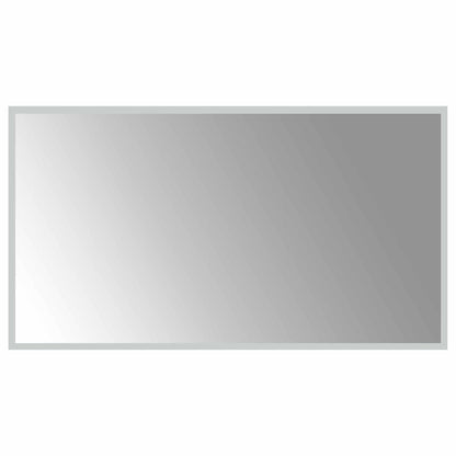 LED Bathroom Mirror Transparent 90 x 50 cm Tempered Glass