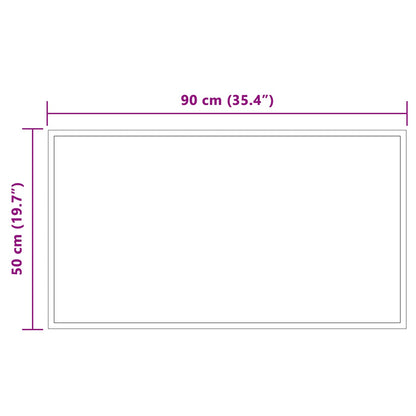 LED Bathroom Mirror Transparent 90 x 50 cm Tempered Glass