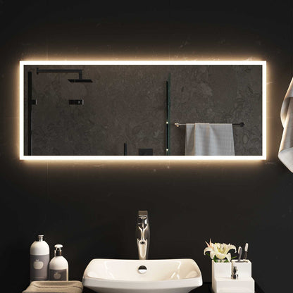 LED Bathroom Mirror Transparent 100 x 40 cm Tempered Glass