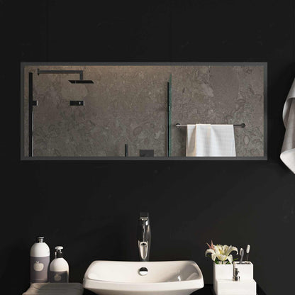 LED Bathroom Mirror Transparent 100 x 40 cm Tempered Glass