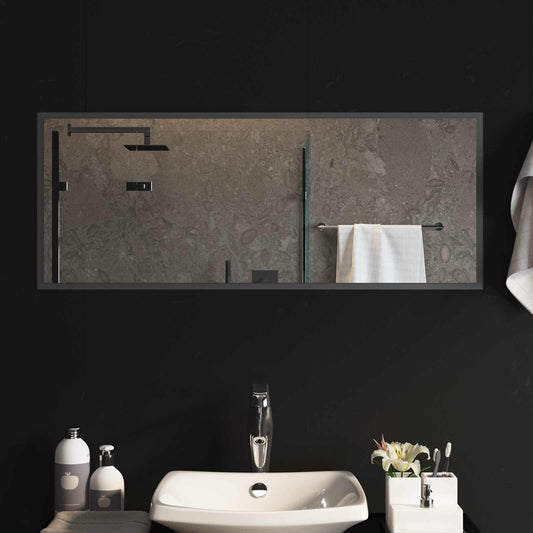 LED Bathroom Mirror Transparent 100 x 40 cm Tempered Glass