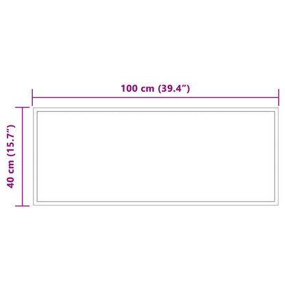 LED Bathroom Mirror Transparent 100 x 40 cm Tempered Glass