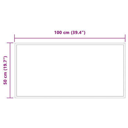 LED Bathroom Mirror Transparent 100 x 50 cm Tempered Glass