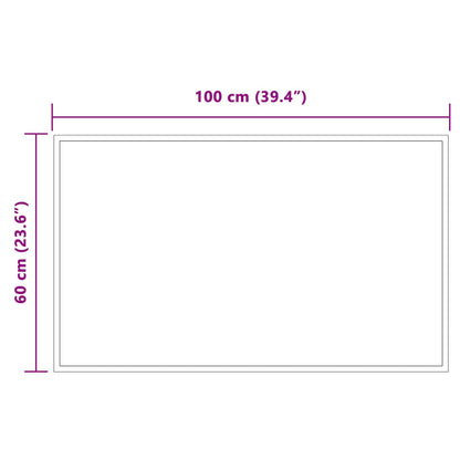 LED Bathroom Mirror Transparent 100 x 60 cm Tempered Glass