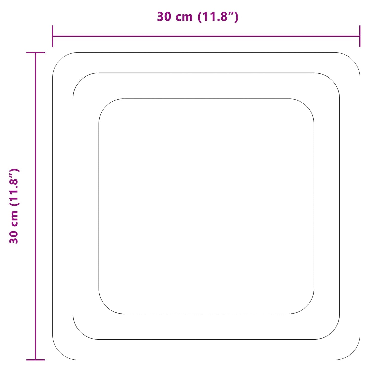 LED Bathroom Mirror Transparent 30 x 30 cm Tempered Glass