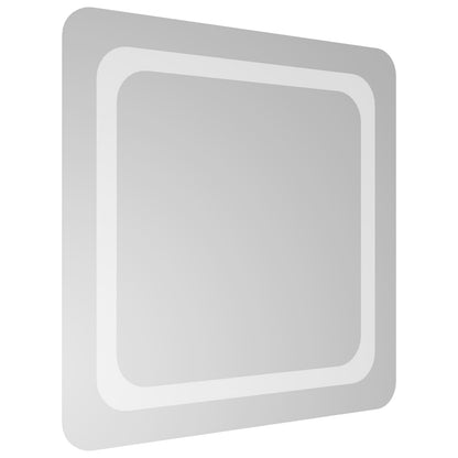 LED Bathroom Mirror Transparent 50 x 50 cm Tempered Glass