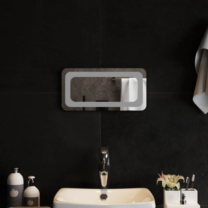 LED Bathroom Mirror Transparent 40 x 20 cm Tempered Glass