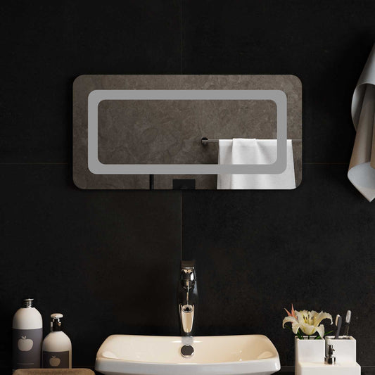LED Bathroom Mirror Transparent 60 x 30 cm Tempered Glass