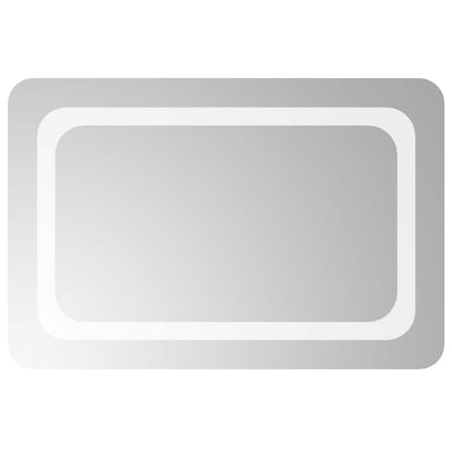 LED Bathroom Mirror Transparent 60 x 40 cm Tempered Glass