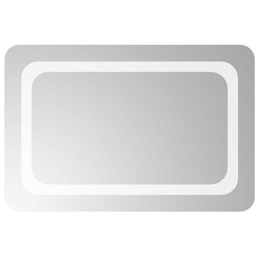 LED Bathroom Mirror Transparent 60 x 40 cm Tempered Glass