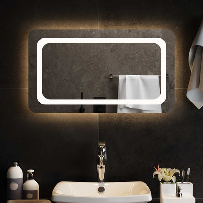 LED Bathroom Mirror Transparent 70 x 40 cm Tempered Glass