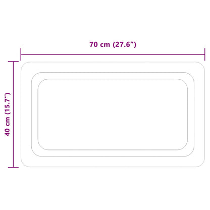 LED Bathroom Mirror Transparent 70 x 40 cm Tempered Glass