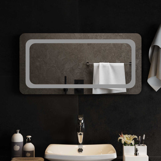 LED Bathroom Mirror Transparent 80 x 40 cm Tempered Glass
