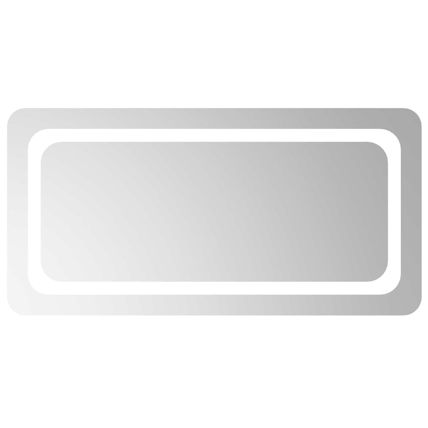 LED Bathroom Mirror Transparent 80 x 40 cm Tempered Glass