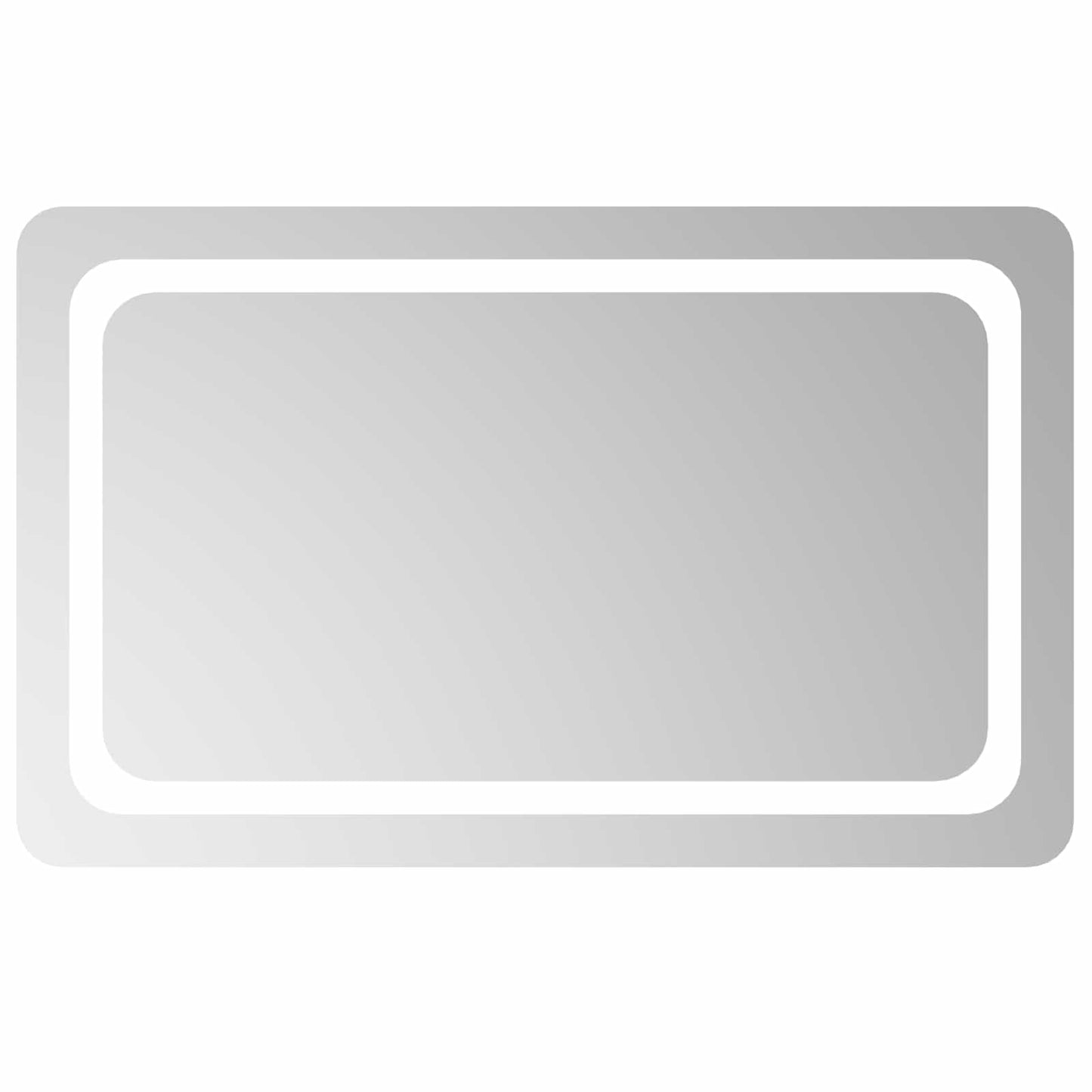 LED Bathroom Mirror Transparent 80 x 50 cm Tempered Glass