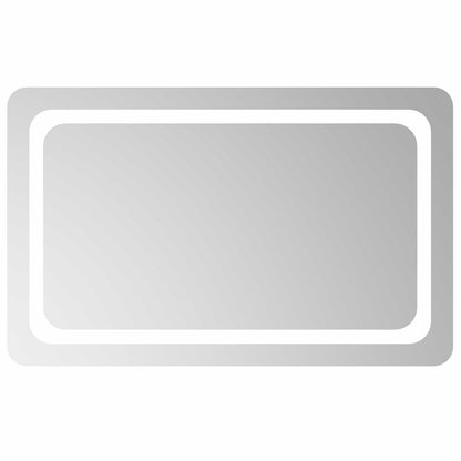 LED Bathroom Mirror Transparent 80 x 50 cm Tempered Glass