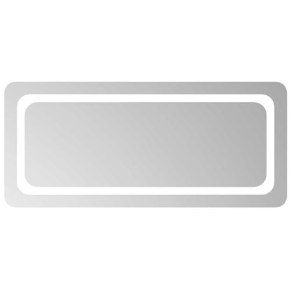 LED Bathroom Mirror Transparent 90 x 40 cm Tempered Glass