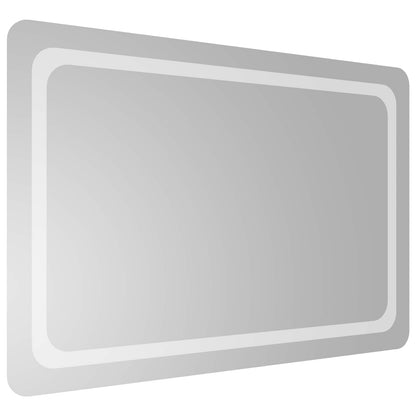 LED Bathroom Mirror Transparent 90 x 60 cm Tempered Glass