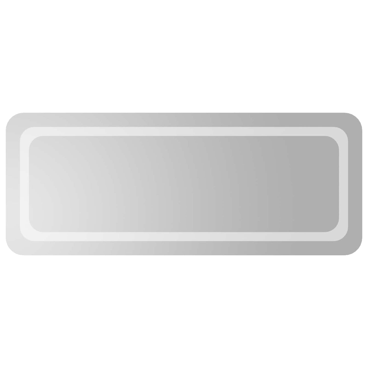 LED Bathroom Mirror Transparent 100 x 40 cm Tempered Glass