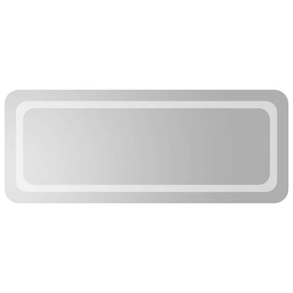 LED Bathroom Mirror Transparent 100 x 40 cm Tempered Glass
