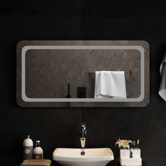 LED Bathroom Mirror Transparent 100 x 50 cm Tempered Glass