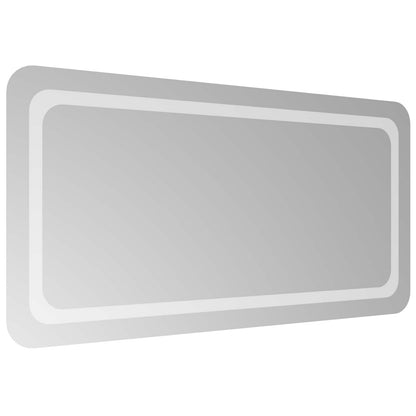 LED Bathroom Mirror Transparent 100 x 50 cm Tempered Glass