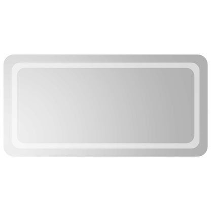 LED Bathroom Mirror Transparent 100 x 50 cm Tempered Glass