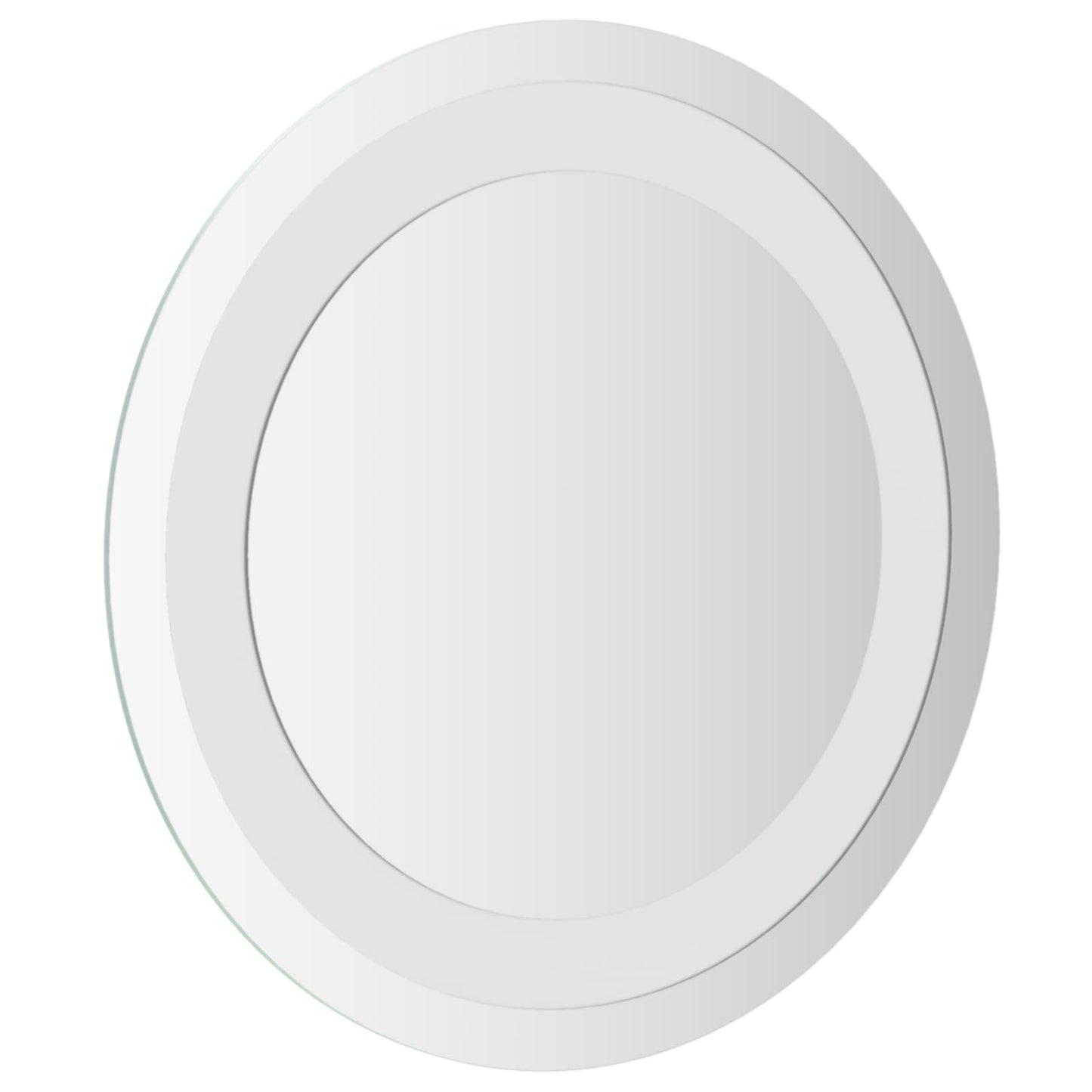LED Bathroom Mirror Transparent Ø 30 cm Tempered Glass