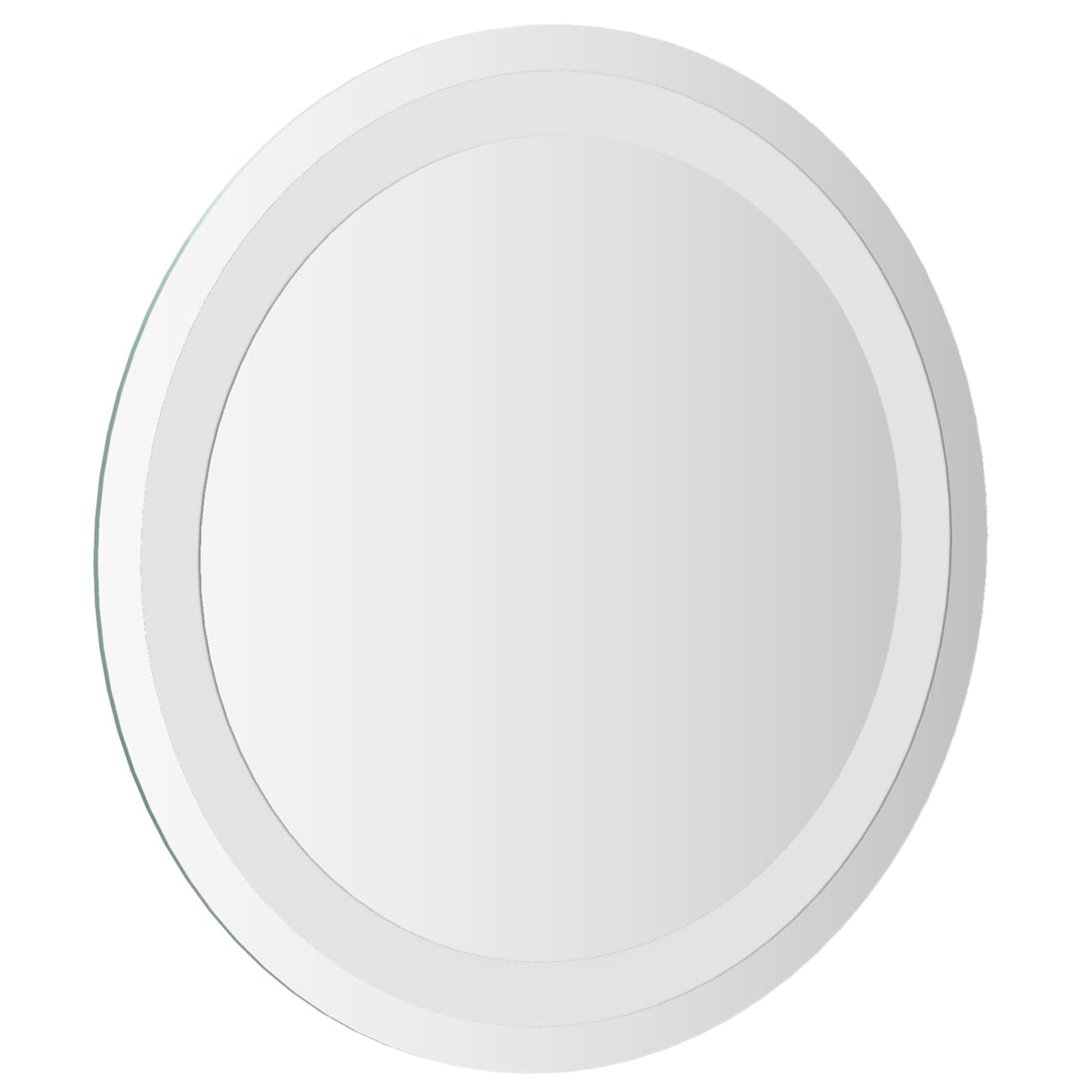 LED Bathroom Mirror Transparent Ø 40 cm Tempered Glass