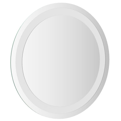 LED Bathroom Mirror Transparent Ø 40 cm Tempered Glass
