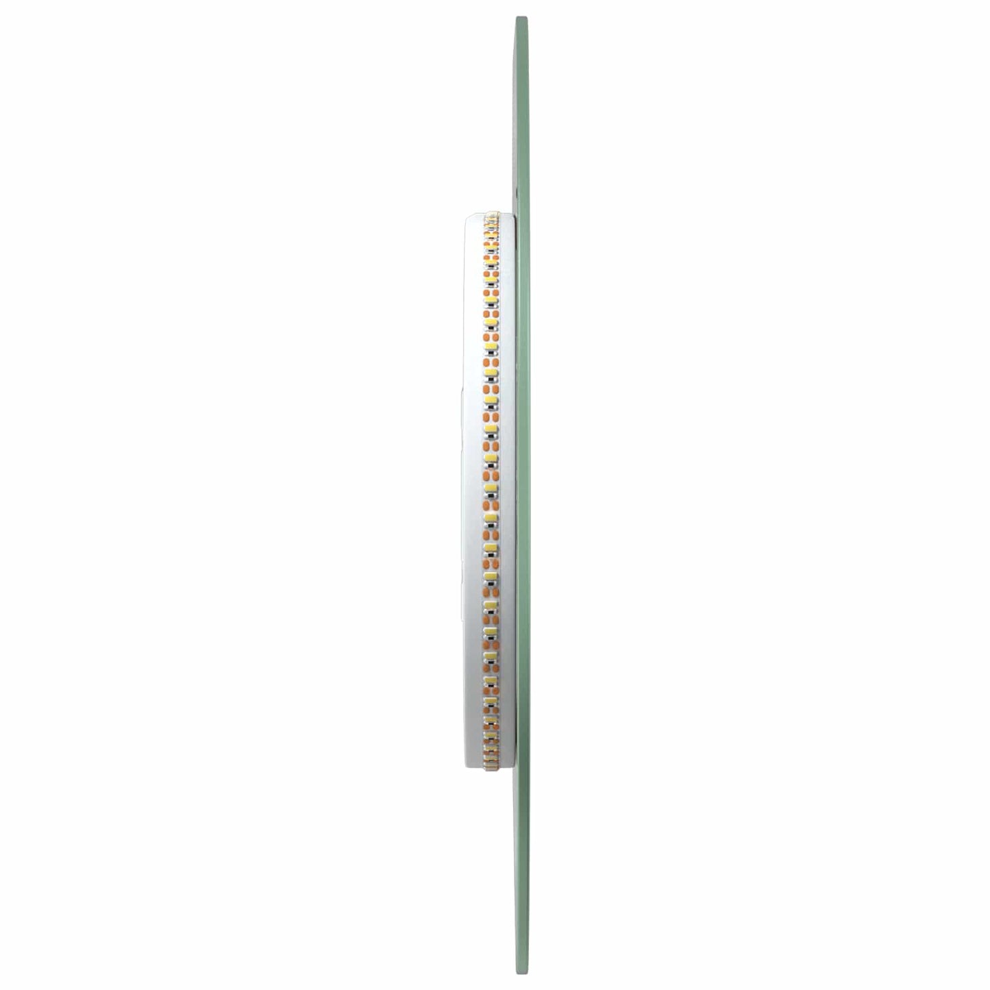 LED Bathroom Mirror Transparent Ø 40 cm Tempered Glass