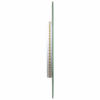 LED Bathroom Mirror Transparent Ø 40 cm Tempered Glass