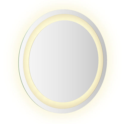LED Bathroom Mirror Transparent Ø 40 cm Tempered Glass