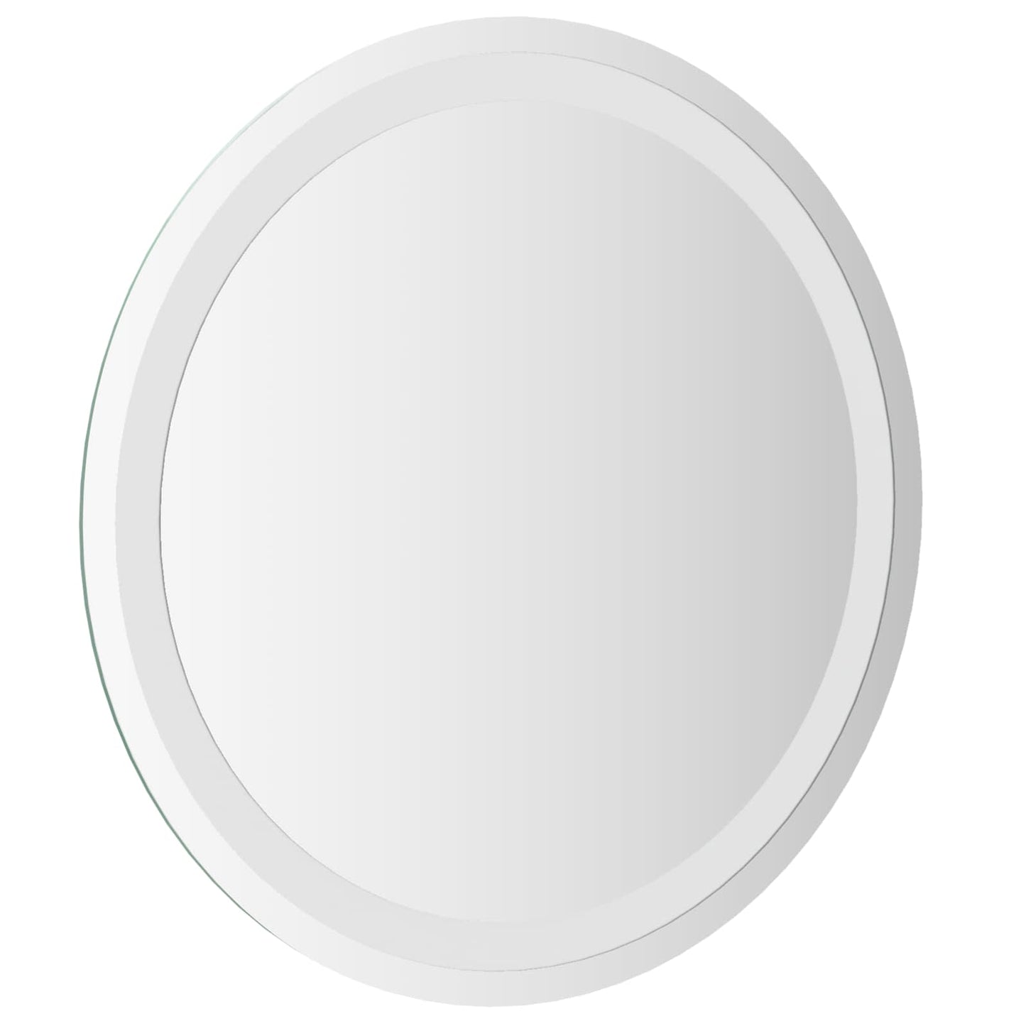 LED Bathroom Mirror Transparent Ø 50 cm Tempered Glass