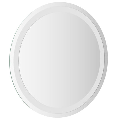 LED Bathroom Mirror Transparent Ø 50 cm Tempered Glass