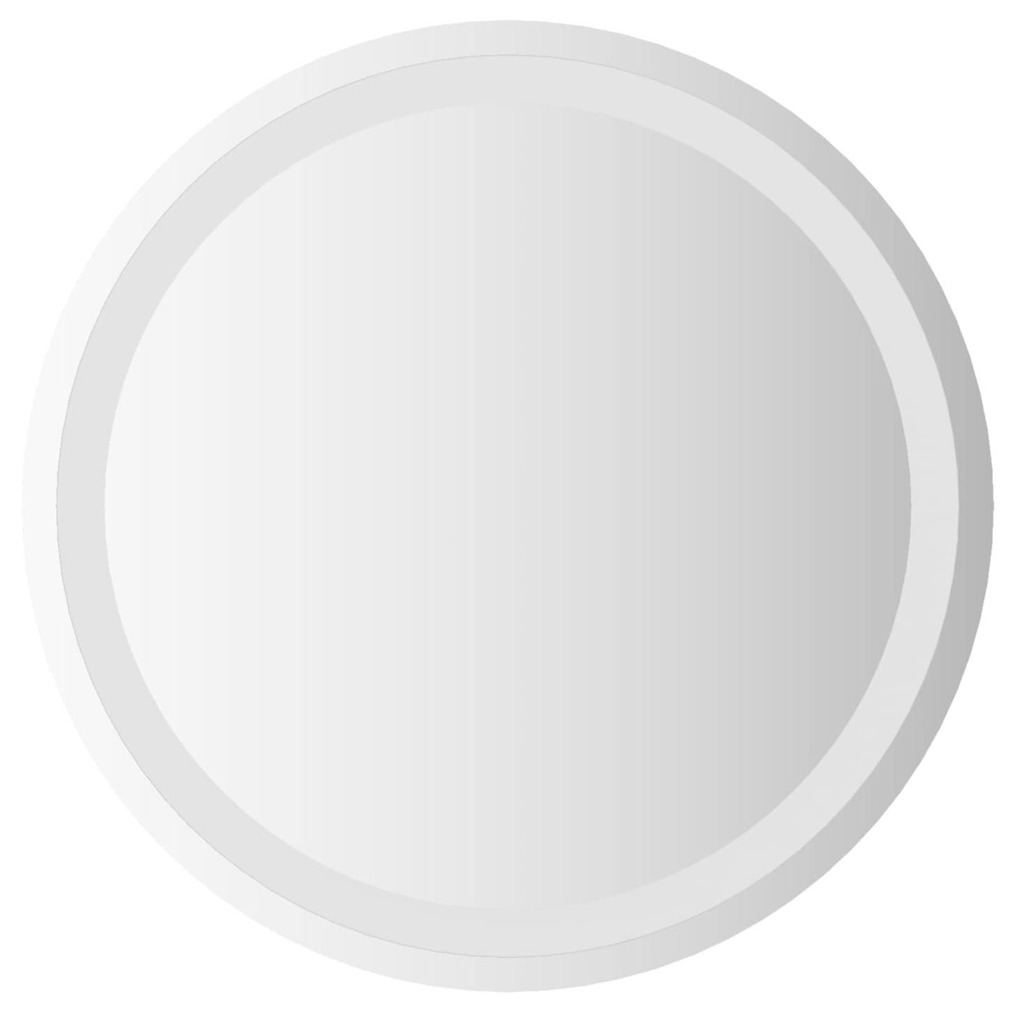 LED Bathroom Mirror Transparent Ø 50 cm Tempered Glass